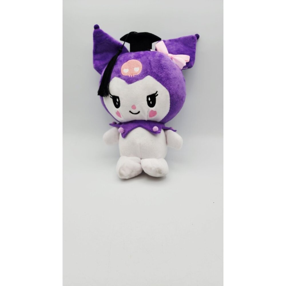 Kirby style graduation cap plush stuffed animal toy 10"
